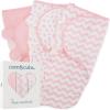 imageComfy Cubs Easy Swaddle Blanket 3 Pack  100 Cotton Newborn Wrap Small for 03 Months Infants with Adjustable Velcro Breathable and Durable Sleep Sack for Babies  Blush Mauve ampamp MulberryPink