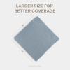 imageComfy Cubs Hooded Baby Towel 2Pack Large 32 x 32 Inch  6 Layer 100 Muslin Cotton for Babies Toddlers and Kids  Soft ampamp Absorbent Baby Bath Towels  Unisex Design for Bath Time  WhitePacific Blue