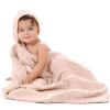 imageComfy Cubs Hooded Baby Towel 2Pack Large 32 x 32 Inch  6 Layer 100 Muslin Cotton for Babies Toddlers and Kids  Soft ampamp Absorbent Baby Bath Towels  Unisex Design for Bath Time  BlushBlush
