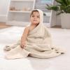 imageComfy Cubs Hooded Baby Towel 2Pack Large 32 x 32 Inch  6 Layer 100 Muslin Cotton for Babies Toddlers and Kids  Soft ampamp Absorbent Baby Bath Towels  Unisex Design for Bath Time  BlushCedar and Sand
