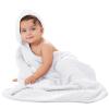 imageComfy Cubs Hooded Baby Towel 2Pack Large 32 x 32 Inch  6 Layer 100 Muslin Cotton for Babies Toddlers and Kids  Soft ampamp Absorbent Baby Bath Towels  Unisex Design for Bath Time  BlushWhite