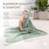 imageComfy Cubs Hooded Baby Towel 2Pack Large 32 x 32 Inch  6 Layer 100 Muslin Cotton for Babies Toddlers and Kids  Soft ampamp Absorbent Baby Bath Towels  Unisex Design for Bath Time  WhiteFern
