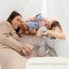 imageComfy Cubs Kids Play Tent  Breathable Cotton Teepee for Imaginative Activity  Indoor Canvas Play Tent  Easy Setup Safe Design and Spacious Layout for Children  Natural WoodSage