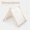 imageComfy Cubs Kids Play Tent  Breathable Cotton Teepee for Imaginative Activity  Indoor Canvas Play Tent  Easy Setup Safe Design and Spacious Layout for Children  Natural WoodNatural Wood