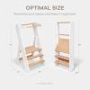 imageComfy Cubs Kids Step Stool for Ages 3 3 Height Adjustable Toddler Tower Montessori Furniture Designed in The US  Toddler Standing Tower for Kitchen Sink ampamp Bathroom Access  Pacific BlueWhite