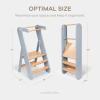 imageComfy Cubs Kids Step Stool for Ages 3 3 Height Adjustable Toddler Tower Montessori Furniture Designed in The US  Toddler Standing Tower for Kitchen Sink ampamp Bathroom Access  Pacific BluePacific Blue
