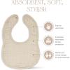 imageComfy Cubs Muslin Baby Bibs Drool Bibs Adjustable with Easy Snaps Teething ampamp Drooling Absorbent Bibs for Boys ampamp GirlsSand  Pack of 4