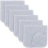 imageComfy Cubs Muslin Baby Washcloths 10 Pack  Soft 6Layer Cotton Wash Cloths for Sensitive Skin  10quotx10quot Large Gentle Absorbent Infant Essentials for Newborn and Toddlers  WhiteSlate