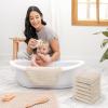 imageComfy Cubs Muslin Baby Washcloths 10 Pack  Soft 6Layer Cotton Wash Cloths for Sensitive Skin  10quotx10quot Large Gentle Absorbent Infant Essentials for Newborn and Toddlers  WhiteSand