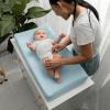 imageComfy Cubs Muslin Bassinet Sheet  100 Soft Cotton Fabric Breathable ampamp Gentle for Babys Sensitive Skin  Universal Fit with Secure Elastic Edging GiftReady Packaging  BlushSky Blue