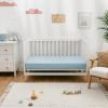 imageComfy Cubs Muslin Bassinet Sheet  100 Soft Cotton Fabric Breathable ampamp Gentle for Babys Sensitive Skin  Universal Fit with Secure Elastic Edging GiftReady Packaging  BlushSky Blue
