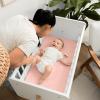 imageComfy Cubs Muslin Bassinet Sheet  100 Soft Cotton Fabric Breathable ampamp Gentle for Babys Sensitive Skin  Universal Fit with Secure Elastic Edging GiftReady Packaging  BlushLace Pink