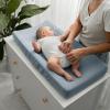 imageComfy Cubs Muslin Bassinet Sheet  100 Soft Cotton Fabric Breathable ampamp Gentle for Babys Sensitive Skin  Universal Fit with Secure Elastic Edging GiftReady Packaging  BlushPacific Blue