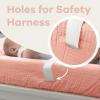 imageComfy Cubs Muslin Bassinet Sheet  100 Soft Cotton Fabric Breathable ampamp Gentle for Babys Sensitive Skin  Universal Fit with Secure Elastic Edging GiftReady Packaging  BlushLace Pink