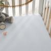 imageComfy Cubs Muslin Bassinet Sheet  100 Soft Cotton Fabric Breathable ampamp Gentle for Babys Sensitive Skin  Universal Fit with Secure Elastic Edging GiftReady Packaging  BlushWhite