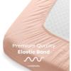 imageComfy Cubs Muslin Bassinet Sheet  100 Soft Cotton Fabric Breathable ampamp Gentle for Babys Sensitive Skin  Universal Fit with Secure Elastic Edging GiftReady Packaging  BlushBlush