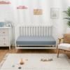 imageComfy Cubs Muslin Bassinet Sheet  100 Soft Cotton Fabric Breathable ampamp Gentle for Babys Sensitive Skin  Universal Fit with Secure Elastic Edging GiftReady Packaging  BlushPacific Blue