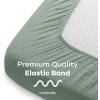 imageComfy Cubs Muslin Bassinet Sheet  100 Soft Cotton Fabric Breathable ampamp Gentle for Babys Sensitive Skin  Universal Fit with Secure Elastic Edging GiftReady Packaging  BlushFern