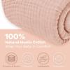 imageComfy Cubs Muslin Blanket for Adults Queen 90quot x 90quot  6 Layer Soft Breathable ampamp Lightweight Muslin Adult Blanket  Machine Washable ampamp Designed in The US Bedding for All Seasons  SandBlush