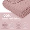 imageComfy Cubs Muslin Blanket for Adults Queen 90quot x 90quot  6 Layer Soft Breathable ampamp Lightweight Muslin Adult Blanket  Machine Washable ampamp Designed in The US Bedding for All Seasons  SandMauve