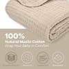 imageComfy Cubs Muslin Blanket for Adults Queen 90quot x 90quot  6 Layer Soft Breathable ampamp Lightweight Muslin Adult Blanket  Machine Washable ampamp Designed in The US Bedding for All Seasons  SandSand