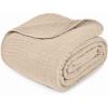 imageComfy Cubs Muslin Blanket for Adults Queen 90quot x 90quot  6 Layer Soft Breathable ampamp Lightweight Muslin Adult Blanket  Machine Washable ampamp Designed in The US Bedding for All Seasons  SandSand