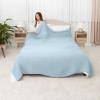 imageComfy Cubs Muslin Blanket for Adults Queen 90quot x 90quot  6 Layer Soft Breathable ampamp Lightweight Muslin Adult Blanket  Machine Washable ampamp Designed in The US Bedding for All Seasons  SandSky Blue