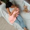 imageComfy Cubs Muslin Blanket for Adults Queen 90quot x 90quot  6 Layer Soft Breathable ampamp Lightweight Muslin Adult Blanket  Machine Washable ampamp Designed in The US Bedding for All Seasons  SandLace Pink