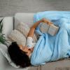 imageComfy Cubs Muslin Blanket for Adults Queen 90quot x 90quot  6 Layer Soft Breathable ampamp Lightweight Muslin Adult Blanket  Machine Washable ampamp Designed in The US Bedding for All Seasons  SandSky Blue