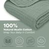imageComfy Cubs Muslin Blanket for Adults Queen 90quot x 90quot  6 Layer Soft Breathable ampamp Lightweight Muslin Adult Blanket  Machine Washable ampamp Designed in The US Bedding for All Seasons  SandFern