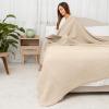 imageComfy Cubs Muslin Blanket for Adults Queen 90quot x 90quot  6 Layer Soft Breathable ampamp Lightweight Muslin Adult Blanket  Machine Washable ampamp Designed in The US Bedding for All Seasons  SandSand