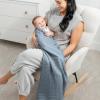 imageComfy Cubs Muslin Blanket for Adults Queen 90quot x 90quot  6 Layer Soft Breathable ampamp Lightweight Muslin Adult Blanket  Machine Washable ampamp Designed in The US Bedding for All Seasons  SandPacific Blue