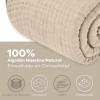 imageComfy Cubs Muslin Blanket for Adults Queen 90quot x 90quot  6 Layer Soft Breathable ampamp Lightweight Muslin Adult Blanket  Machine Washable ampamp Designed in The US Bedding for All Seasons  SandSand