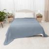 imageComfy Cubs Muslin Blanket for Adults Queen 90quot x 90quot  6 Layer Soft Breathable ampamp Lightweight Muslin Adult Blanket  Machine Washable ampamp Designed in The US Bedding for All Seasons  SandPacific Blue