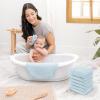 imageComfy Cubs Muslin Burp Cloths 20quot x 10quot Pack of 10  Large 6Layer Ultra Absorbent 100 Cotton for Baby Drool and Messes  Soft Safe ampamp Gentle Baby Burp Cloths for Boys ampamp Girls  BlushSky Blue