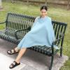 imageComfy Cubs Muslin Nursing Cover  100 Muslin Breastfeeding Cover for Moms  Soft ampamp Breathable Baby Nursing Scarf with Adjustable Neck Strap  Portable Lightweight ampamp Privacy Coverage  WineSky Blue