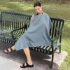 imageComfy Cubs Muslin Nursing Cover  100 Muslin Breastfeeding Cover for Moms  Soft ampamp Breathable Baby Nursing Scarf with Adjustable Neck Strap  Portable Lightweight ampamp Privacy Coverage  WinePacific Blue