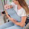 imageComfy Cubs Muslin Swaddle Blankets Pack of 4 47 x 47 Inches Soft Cotton Baby Blanket Set Large Multipurpose Swaddling Wraps for Newborns  SelfSoothing Swaddle  Sun Rainbow Rain DoodlePacific Blue