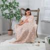 imageComfy Cubs Muslin Swaddle Blankets Pack of 4 47 x 47 Inches Soft Cotton Baby Blanket Set Large Multipurpose Swaddling Wraps for Newborns  SelfSoothing Swaddle  Sun Rainbow Rain DoodleBlush Sun