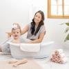 imageComfy Cubs Organic Rayon Made from Bamboo Baby Washcloths 6 Pack UltraSoft Organic Fabric Gentle on Sensitive Skin for Face and Body Plush Super Absorbent for Girls and Boys Blush Trim