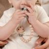imageComfy Cubs Pacifier Clips 2 Pack  100 Food Grade Silicone Baby Pacifier Clips BPA ampamp PVC Free  CPSIA Certified Lightweight and Flexible Baby Gifts  Beige ampamp Light BeigeBeige