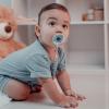 imageComfy Cubs Pacifier Clips 2 Pack  100 Food Grade Silicone Baby Pacifier Clips BPA ampamp PVC Free  CPSIA Certified Lightweight and Flexible Baby Gifts  Beige ampamp Light BeigeSage