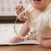imageComfy Cubs Pacifier Clips 2 Pack  100 Food Grade Silicone Baby Pacifier Clips BPA ampamp PVC Free  CPSIA Certified Lightweight and Flexible Baby Gifts  Beige ampamp Light BeigeBeige and Light Beige