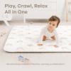 imageComfy Cubs Rectangle Kids Play Mat  Medium 48 x 72 inches Soft Quilted Baby Floor Mat with NonSlip Bottom  Plush Design for Toddlers Playtime and Relaxation  Comfortable and Durable  FernRainbow