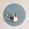 imageComfy Cubs Rectangle Kids Play Mat  Medium 48 x 72 inches Soft Quilted Baby Floor Mat with NonSlip Bottom  Plush Design for Toddlers Playtime and Relaxation  Comfortable and Durable  FernPacific Blue