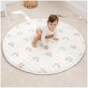 imageComfy Cubs Rectangle Kids Play Mat  Medium 48 x 72 inches Soft Quilted Baby Floor Mat with NonSlip Bottom  Plush Design for Toddlers Playtime and Relaxation  Comfortable and Durable  FernRainbow