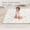 imageComfy Cubs Rectangle Kids Play Mat  Medium 48 x 72 inches Soft Quilted Baby Floor Mat with NonSlip Bottom  Plush Design for Toddlers Playtime and Relaxation  Comfortable and Durable  FernRainbow