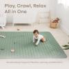 imageComfy Cubs Rectangle Kids Play Mat  Medium 48 x 72 inches Soft Quilted Baby Floor Mat with NonSlip Bottom  Plush Design for Toddlers Playtime and Relaxation  Comfortable and Durable  FernFern