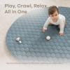 imageComfy Cubs Rectangle Kids Play Mat  Medium 48 x 72 inches Soft Quilted Baby Floor Mat with NonSlip Bottom  Plush Design for Toddlers Playtime and Relaxation  Comfortable and Durable  FernPacific Blue