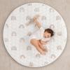 imageComfy Cubs Rectangle Kids Play Mat  Medium 48 x 72 inches Soft Quilted Baby Floor Mat with NonSlip Bottom  Plush Design for Toddlers Playtime and Relaxation  Comfortable and Durable  FernRainbow